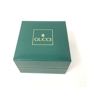 Vintage Gucci Watch Box Green Textured Gold Logo 1800R Case Only